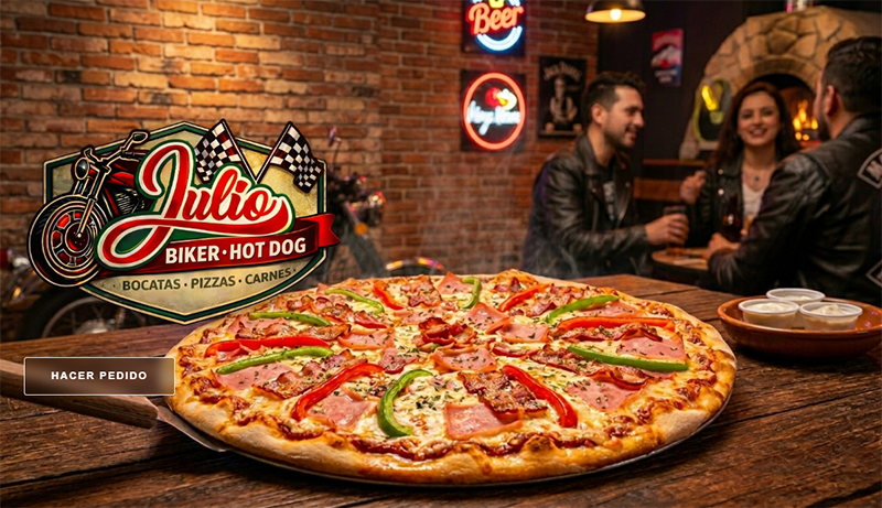 Menú digital Biker Hot Dog por PaginaGenial