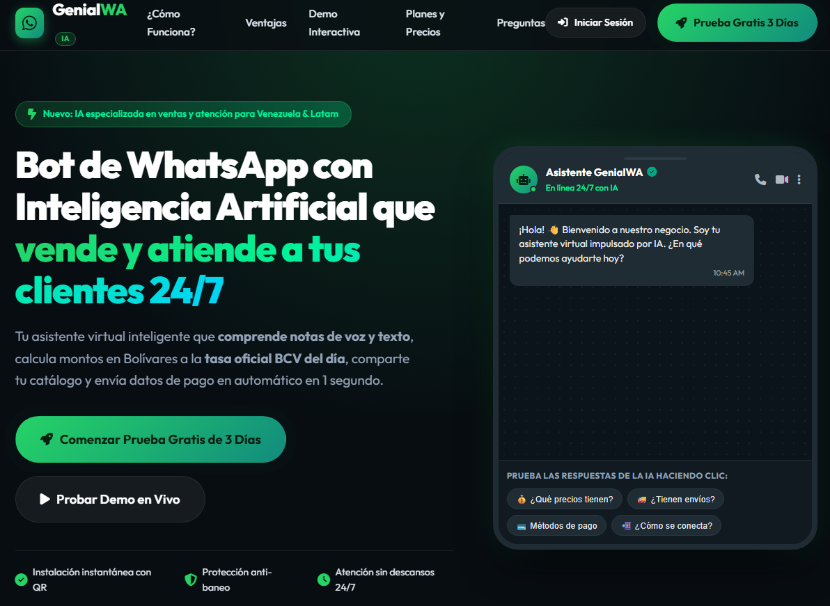 Sitio web desarrollado por PaginaGenial
